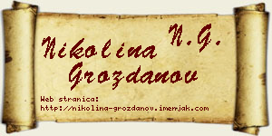 Nikolina Grozdanov vizit kartica